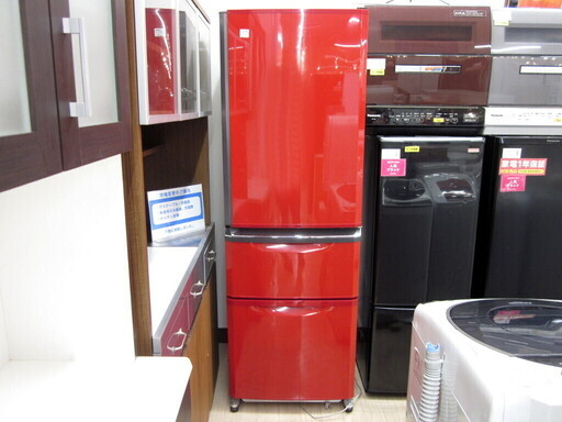 MITSUBISHI 三菱 MR-C37EZ-R 2015年製 370L 冷蔵庫 - キッチン家電