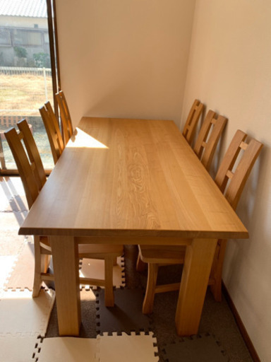 6人掛け テーブル （椅子6脚セット）