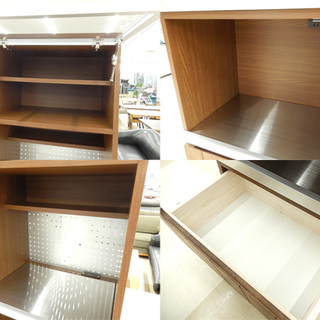 札幌市/清田区 unico/ウニコ ストラーダ オープンレンジボード W600 北欧 キッチン 食器棚 末次家具 大川家具 