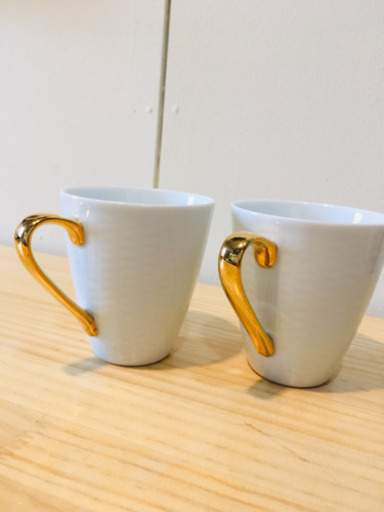 ノリタケ アミ マグカップ（金）2個セット