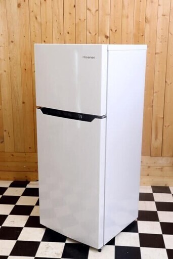 【 商談中 】  配達込み　冷蔵庫　Hisense HR-B1201　2018年製　120L　ホワイト　2ドア　単身様　キッチン　住まい　ドア右開き