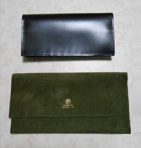 【新品・未使用】GLENグレンロイヤル メンズ 長財布 小銭入れ付 本革(黒)