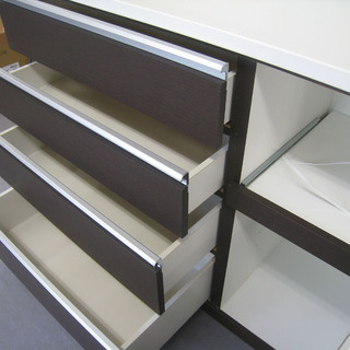 キッチンボード 食器棚　ダークブラウン ￥34,800-