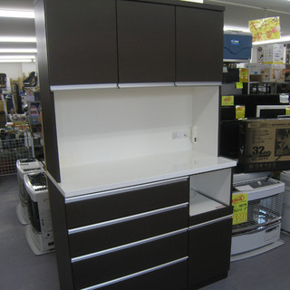 キッチンボード 食器棚　ダークブラウン ￥34,800-