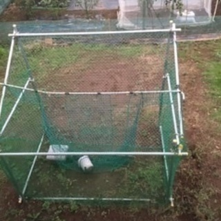 野球のバッティングネット3メートル×3メートルの単管パイプ使用