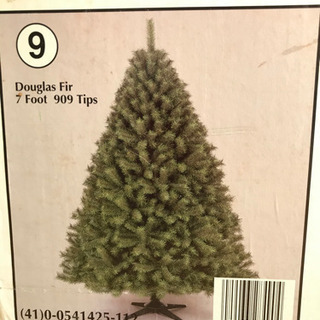 アメリカ製　クリスマスツリー　電飾、オーナメント　210センチ