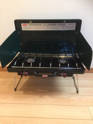値下げ！Coleman ツーバーナー（ガス、台 付き）