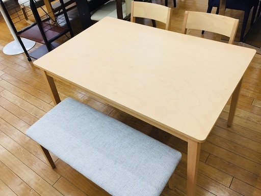 【トレファク鶴ヶ島店】ニトリ ベンチダイニング4点セット