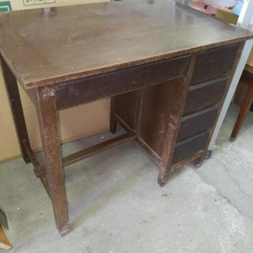 アンティーク　古い木机☆レトロクラシカルアンティーク♫