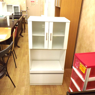 ミドルレンジボード 食器棚 キッチン収納 幅60㎝ ホワイト 札...