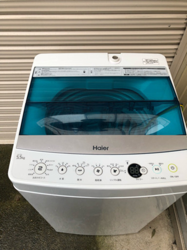 美品超 2019年製 ハイアール 5.5kg 全自動洗濯機 ホワイトHaier JW-C55A-W