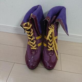 美品★紫ブーツ