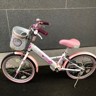子ども用　自転車　18インチ　ピンク