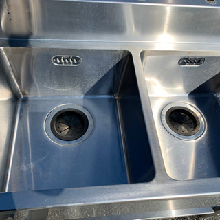 ☆中古品　厨房用品　マルゼン　2槽シンク　1000x600x800☆