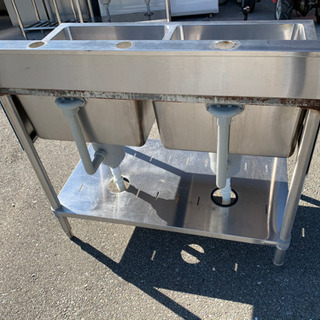 ☆中古品 マルゼン 2槽シンク 1000x600x840☆