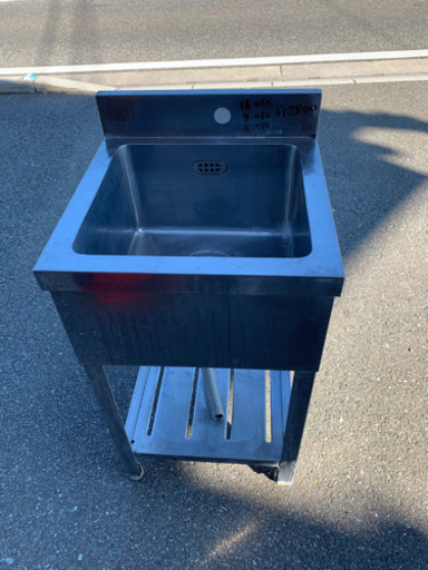 ☆中古品　1槽シンク　450x450x798☆