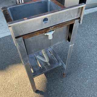 その他 ☆中古品 1槽シンク 450x450x798☆
