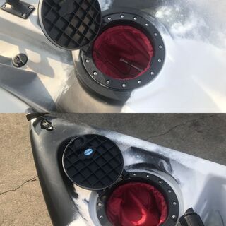 【カヤック　フィッシングカヤック　1人乗り　ホワイト/ブラック/グレー　中古　付属品あり　直接引取(八王子）or近隣自社配送】 