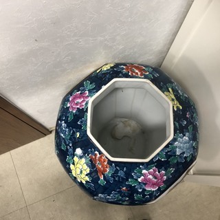 ☆中古 激安！！ ツボ　壺　置物　陶器　焼き物　インテリア　和風　昭和レトロ　アンティーク　42x42x96cm　￥18,800！！