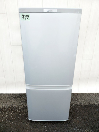 2017年製‼️492番 MITSUBISHI✨ノンフロン冷凍冷蔵庫❄️MR-P15A-S‼️