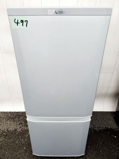 497番 MITSUBISHI✨三菱ノンフロン冷凍冷蔵庫❄️MR-P15Z-S‼️