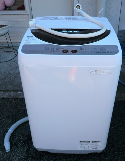 ☆シャープ SHARP ES-GE55K-B 5.5kg 風乾燥機能搭載全自動洗濯機◆少ない水でしっかり洗える