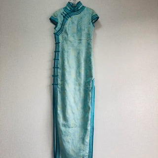 ロングチャイナドレス　伝統チャイナドレス