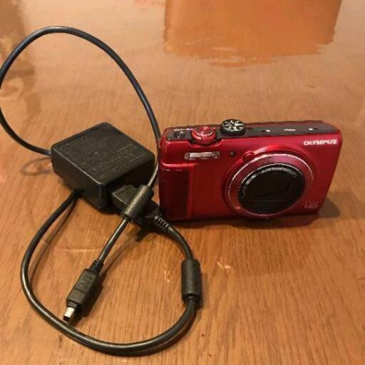 【美品】OLYMPUS デジタルカメラ SH-21 レッド 1600万画素