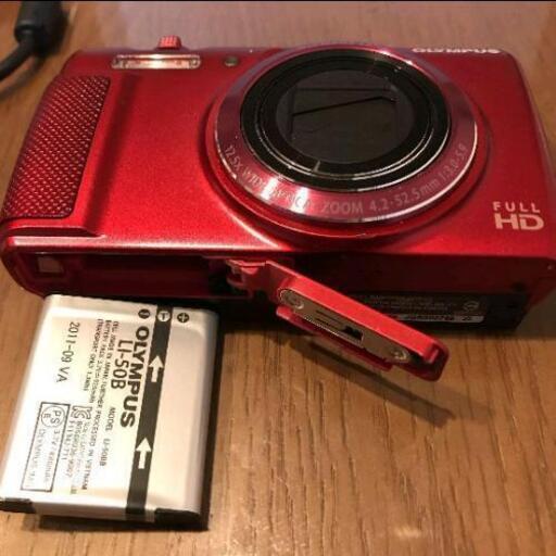 【美品】OLYMPUS デジタルカメラ SH-21 レッド 1600万画素