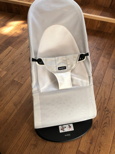 ベビービョルン バウンサー グレー×ホワイト メッシュ