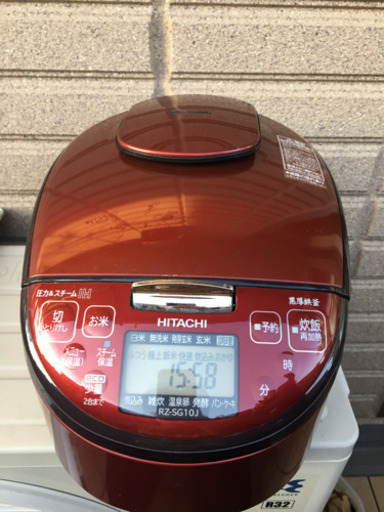 日立　IH 圧力　炊飯器　黒厚鉄釜