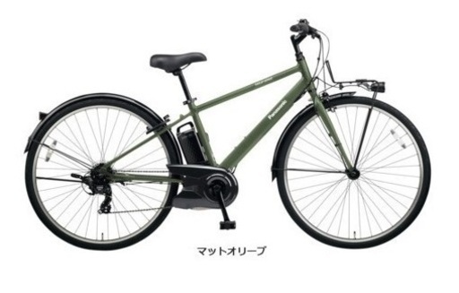 Panasonic　ベロスター　限定カラー　マットオリーブ　フロントバスケット付き