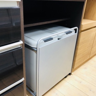☆ジモティ割あり☆ 食器棚 白.茶 H205×W49×D60 クリーニング済み SJ763