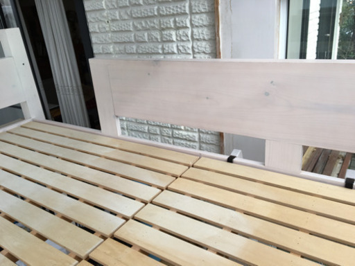 木製ロフトベッド(ハイベッド) ホワイト シングル