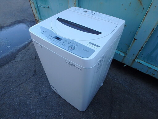 ★ガッツリ清掃済み☆2019年製☆SHARP シャープ 全自動洗濯機 4.5kg ES-GE4C-T