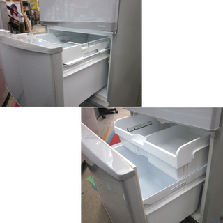 札幌 340L 2013年製 3ドア冷蔵庫 東芝 GR-E34N シルバー系 300Lクラス 自動製氷 真ん中野菜室 中古 店舗近郊送料格安 340L 自動製氷機能搭載 3ドア冷蔵庫 東芝 GR