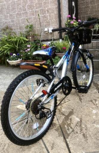 （お話中です。）★子供用自転車ブルー　22インチ★