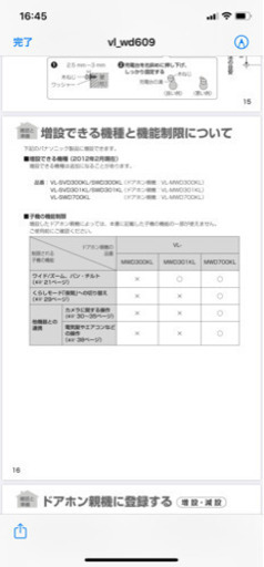 パナソニック(Panasonic) ワイヤレス子機 ドアホン VL-WD609 1台