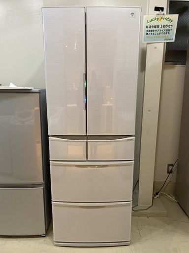 冷蔵庫 SHARP シャープ SJ-PF47A-S プラズマクラスター 2015年製 6D 465L 白 品