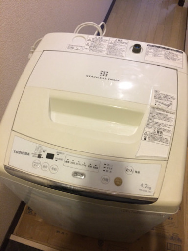 東芝 4.2㎏洗濯機 AW-42ML 2012年製 配送設置無料