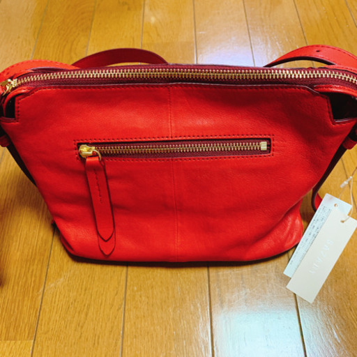 ★値下げ★定価2.7万★【新品未使用品】SAZABYショルダーバッグ（羊革/RED）