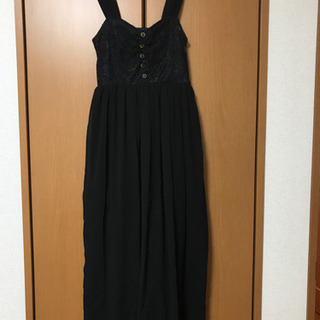 1度のみ着用 CECIL McBEE 黒レース 透けマキシワンピ