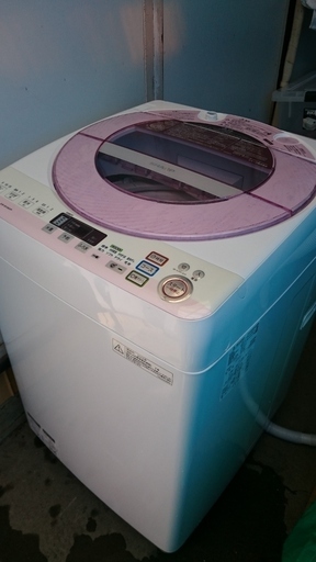 商談中シャープ　（SHARP） 全自動洗濯機 ES-GV80P-P 8.0K　ステンレス層　2015年製　ﾋﾟﾝｸ