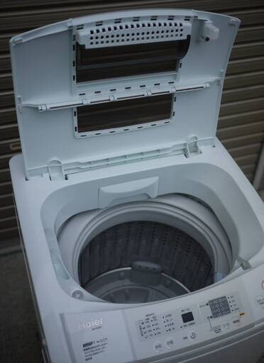 美品 Haier ハイアール 全自動洗濯機 JW-K60F-W 6.0kg ホワイト お急ぎコース搭載 風乾燥 ステンレス槽