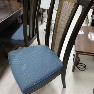 maruni/マルニ 地中海シリーズ ダイニングテーブル 7点セット ブラウン 伸縮式テーブル／イス×6【ユーズドユーズ名古屋天白店】 