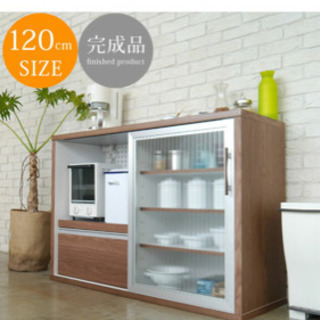 【取引中】120キッチンカウンター　食器棚