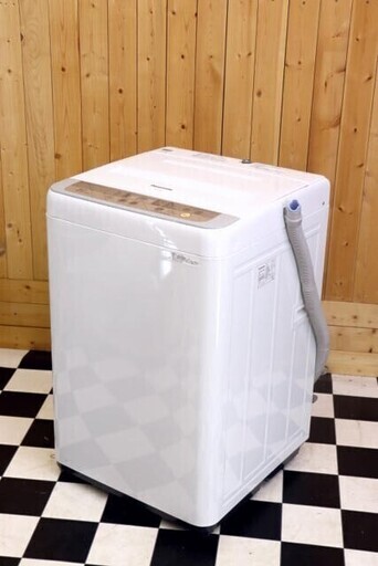 配達込み（２）全自動洗濯機　Panasonic NA-F50B9　2016年製　5.0kg　ホワイト系　単身　住まい　送風乾燥