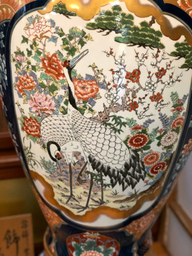 □有田焼 錦壺[沈香壺 飾り壺 超特大] □