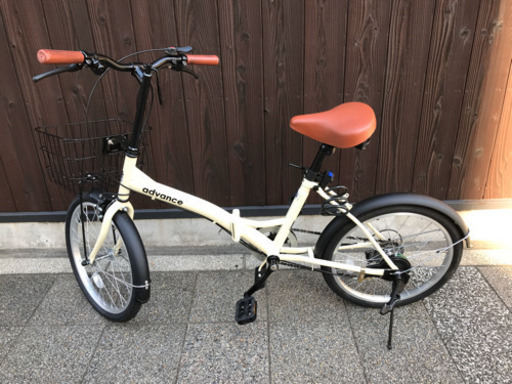 advance 折りたたみ 自転車 20 インチ カゴ 6 段 変速
