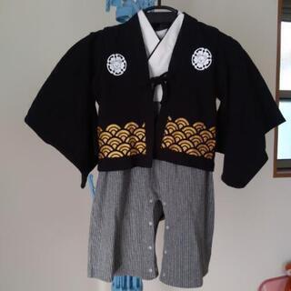100サイズ　ロンパースタイプ　羽織袴セット